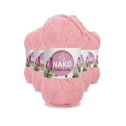 5 Adet Cotton Lüks Yelek Tunik Kazak Bluz Hırka İpi Yünü Açık Pembe 97548