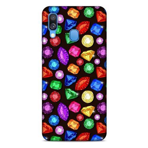 Samsung Galaxy A40 Kılıf Baskılı Özel Seri Taşlı (5) Koruma Kabı