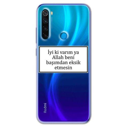 Xiaomi Redmi Note 8 Kılıf HD Yazı Baskılı Silikon Arka Kapak - Yazı 11