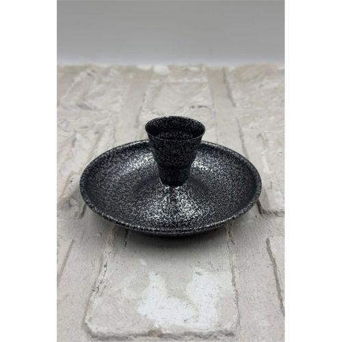 Kulpsuz Metal Nostalji Mumluk & El Şamdanı Kendinden Iğneli Gümüş Turna2623-9