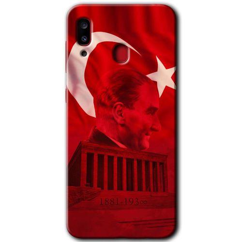 Samsung Galaxy A30 HD Baskılı Kılıf + 9D Tam Ekran Koruyucu - Anıtkabir Atatürk