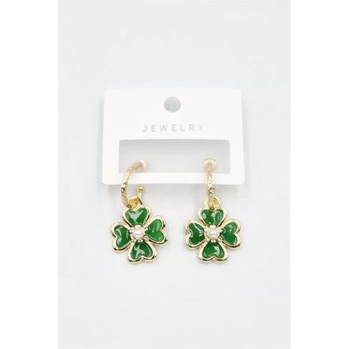 Çiçek Küpe - Yeşil