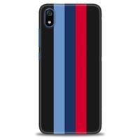 Xiaomi Redmi 7A Kılıf HD Baskılı Kılıf - Bordo Çubuk + Tam Ekran Koruyucu