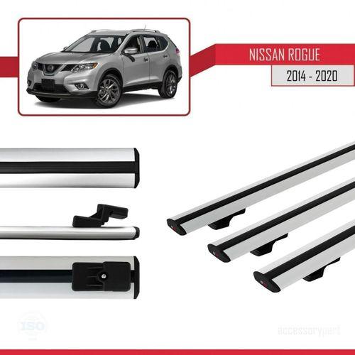 Nissan Rogue 2014-2020 Arası ile uyumlu Basic Model Ara Atkı Tavan Barı GRİ 3 ADET