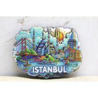 Ahşap İstanbul Temalı Magnet - Model 11
