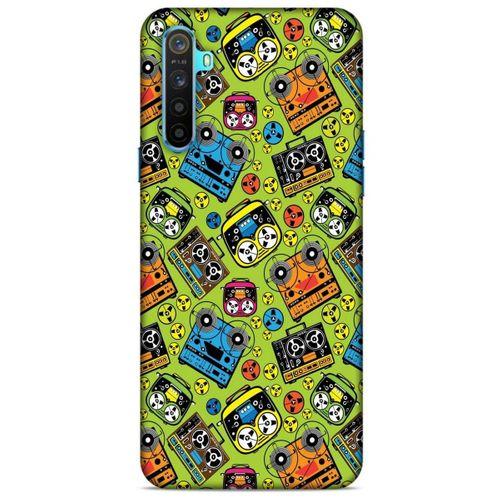 Retro (5) Desen Koruma Kabı Renkli Oppo Realme 6i Kılıf