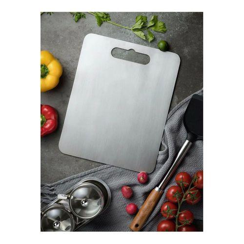 İnci Çelik 304 Paslanmaz Çelik Kesme Tahtası Antibakteriyel Pano Küçük 27 x 21 Cm