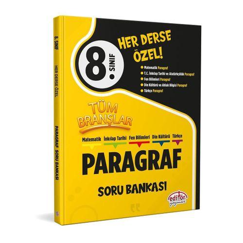 8. Sınıf Tüm Branşlar Paragraf Soru Bankası Editör Yayınları