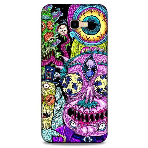 Samsung Galaxy J4 Plus Uyumlu Kılıf Rick And Morty (47) Crystal Flex Kılıf Decoy Mortys