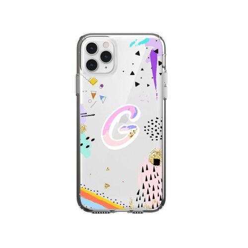 Color Art Desenli G Harfli Şeffaf Kılıf