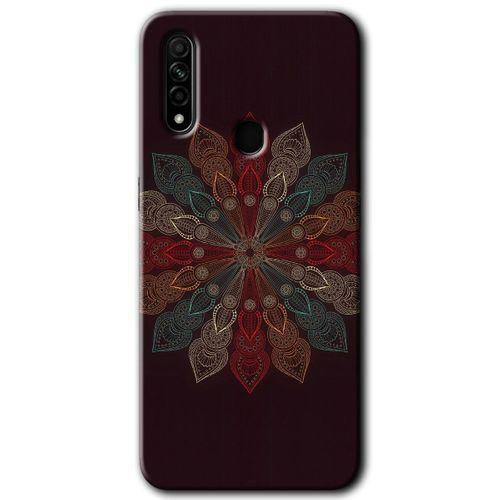 MRCİLETİSİM Oppo A31 Kılıf Kapak - Mandala Flower Wal +Hayalet Ekran Yandan Gözükmez