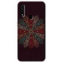 MRCİLETİSİM Oppo A31 Kılıf Kapak - Mandala Flower Wal +Hayalet Ekran Yandan Gözükmez