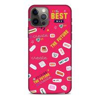 Apple iPhone 12 Pro Uyumlu Kılıf Pembe Delisi (44) Tough Armor Kılıf Writing