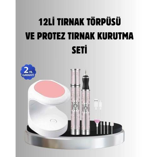 Tırnak Matkabı Ve Led Oje Kurutucu 2’li Profesyonel Bakım Seti