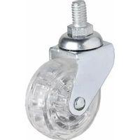 326 - 50x20 Mm Şeffaf Makaralı Vidalı Teker 4 Adet