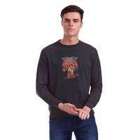Aerosmith Metal Rocl Müzik Music Baskılı Füme Antrasit Erkek Sweatshirt
