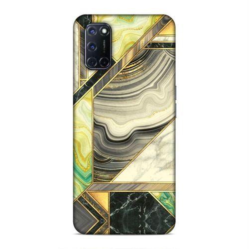 Oppo A72 Kılıf Vintage Mermer Arka Kapak Silikon Koruma Full Koruyucu
