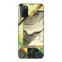 Oppo A72 Kılıf Vintage Mermer Arka Kapak Silikon Koruma Full Koruyucu