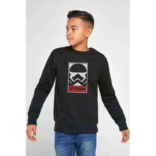 Storm Baskılı Unisex Çocuk Siyah Sweatshirt
