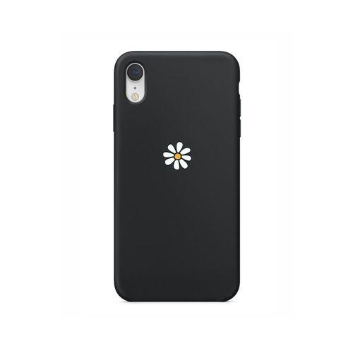 Papatya Tasarımlı iPhone xr Siyah Telefon Kılıfı