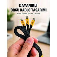 Usb 3'ü 1 Arada Şarj Kablosu 240w Pd Destekli Çoklu Şarj Kablosu