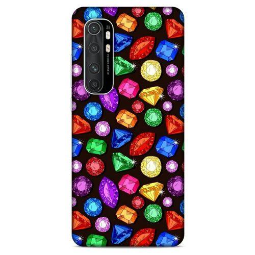 Xiaomi Mi Note 10 Lite Kılıf Baskılı Özel Seri Taşlı (5) Koruma Kabı
