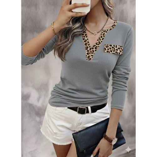 Kadın Uzun Kollu V Yakalı Kaşkorse Bluz