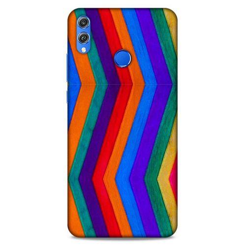 Lopard Huawei Honor 8x Uyumlu Kılıf Wood'X (25) Antişok Kapak Baskılı