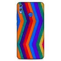 Lopard Huawei Honor 8x Uyumlu Kılıf Wood'X (25) Antişok Kapak Baskılı