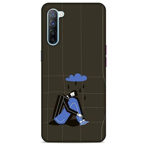 Oppo Reno 3 Kılıf Depresyon (33) Hybrid Kılıf Kahve Toz Pembe