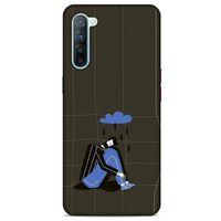Oppo Reno 3 Kılıf Depresyon (33) Hybrid Kılıf Kahve Toz Pembe