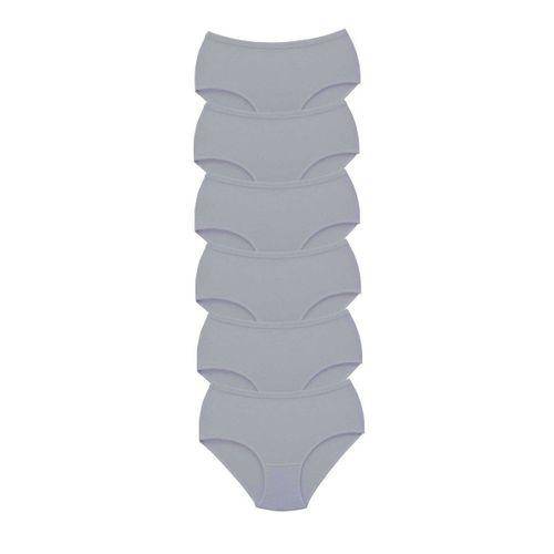 6 Adet Tutku Kadın Yüksek Bel Bato Kalın Lastik Külot Gri