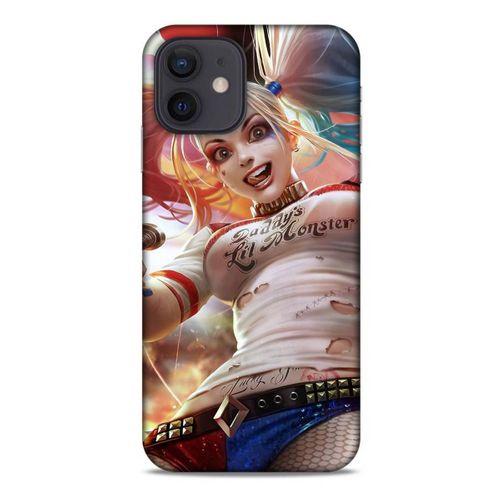 Apple iPhone 12 Uyumlu Kılıf Harley Quinn (16) Kalın Kılıf Karolina mavisi