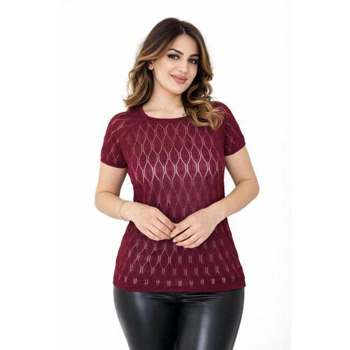 Kadın Triko Kısa Kol Bluz 12943 BGL-ST05309