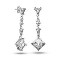 Gümüş Ice Cut Zirkon Taşlı Işıltılı Kadın Küpe