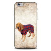 Apple Iphone 6 Plus Kılıf Köpek Kıyafetleri (47) Crystal Flex Kılıf Golden Gömlek