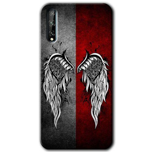 Huawei Y8P Kılıf HD Desen Baskılı Arka Kapak + Temperli Cam - Lucifer