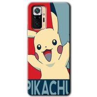 Redmi Note 10 Pro Kılıf HD Desen Baskılı Arka Kapak - Pikaçhu + Kırılmaz Cam