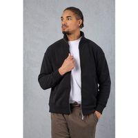 Ron Selanik Örme İçi Peluş Çift Fermuarlı Dik Yaka Erkek Hırka Sweatshirt  - Siyah