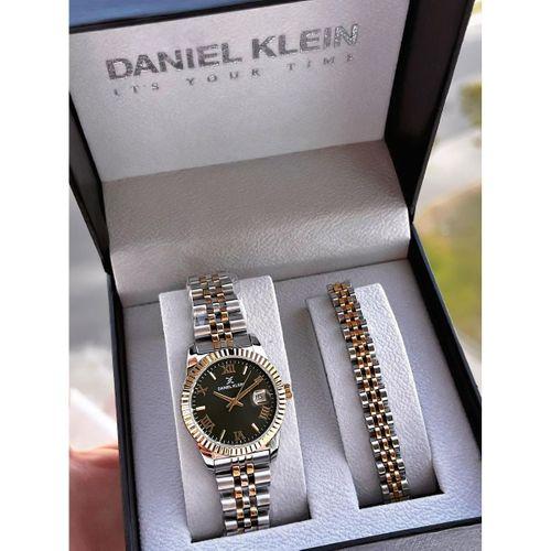 Daniel Klein Vip Seri Çelik Kordon Ve Çelik Bileklik Hediyeli 2 Yıl Garantili Cift Saati CF.10887C3