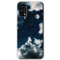 MRCİLETİSİM Realme 7 Pro Kılıf Baskılı Kapak - Gece Gökyüzü + 5D Tam Kaplayan Cam