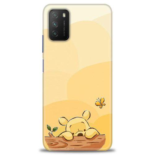 Xiaomi Poco M3 Kılıf HD Baskılı Kılıf - Winnie ve Kelebek + Tam Ekran Koruyucu