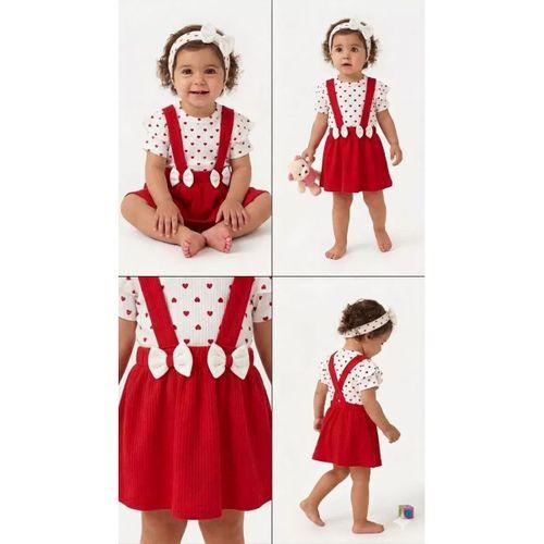 3-12 Ay Çıtçıtlı Badyli Salopet Bebek Takımı