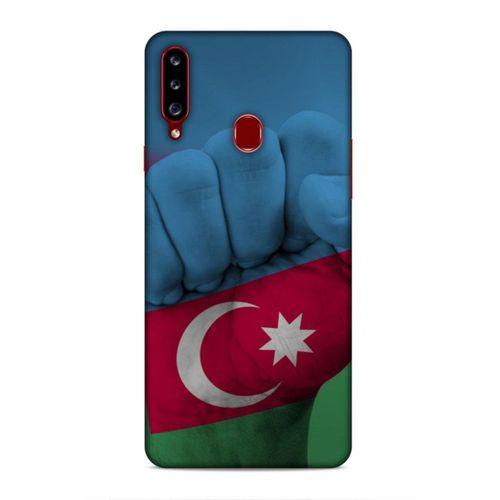 Samsung Galaxy A20s Uyumlu Kılıf Azarbaijan (19) Kılıfları Yumruk Bayrak