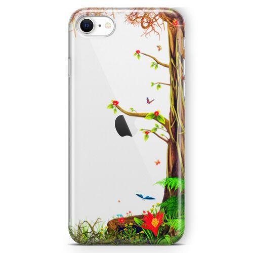 Apple iPhone SE 2020 Kılıf Paranormal Bahar Arka Kapak Koruma Desenli Full Koruyucu