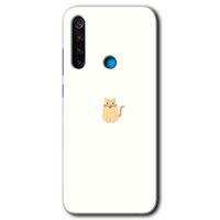 Xiaomi Redmi Note 8 Kılıf Baskılı Kapak - Cat Minimalism + 5D Tam Kaplayan Cam