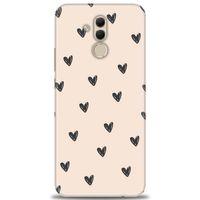 Huawei Mate 20 Lite Kılıf HD Baskılı Kılıf - Minik Kalpler + Tam Ekran Koruyucu