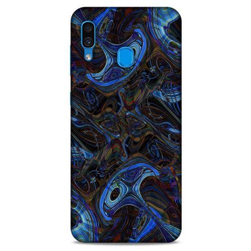 Samsung Galaxy A30 Uyumlu Kılıf Mavi Delisi (6) Silikon Kılıf Taş