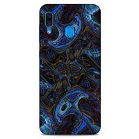 Samsung Galaxy A30 Uyumlu Kılıf Mavi Delisi (6) Silikon Kılıf Taş