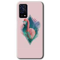 OPPO Oppo A55 Kılıf HD Desen Baskılı Arka Kapak - Flamingo